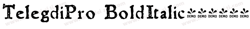 TelegdiPro BoldItalic字体转换